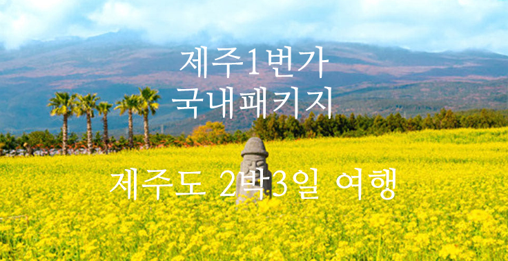 [제주1번가] 제주도패키지여행 노쇼핑 노옵션 2박3일 아침출발 효도관광 단체여행 워크샵