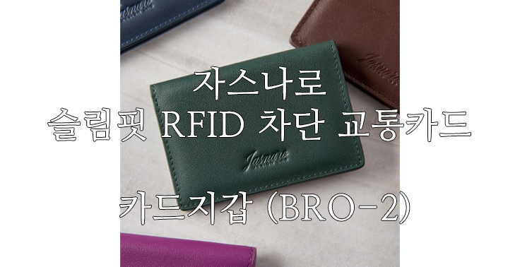 [자스나로] 슬림핏 RFID 차단 교통카드 중복 인식 방지 카드지갑 (BRO-2)