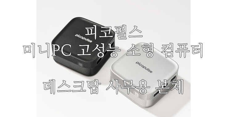 [피코펄스] 미니PC 고성능 소형 컴퓨터 주식용 데스크탑 사무용 본체 기업용 12GB, 128GB, 스페이스실버