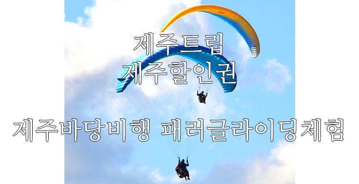 [제주트립] 제주바당비행 패러글라이딩체험 (브이패스)