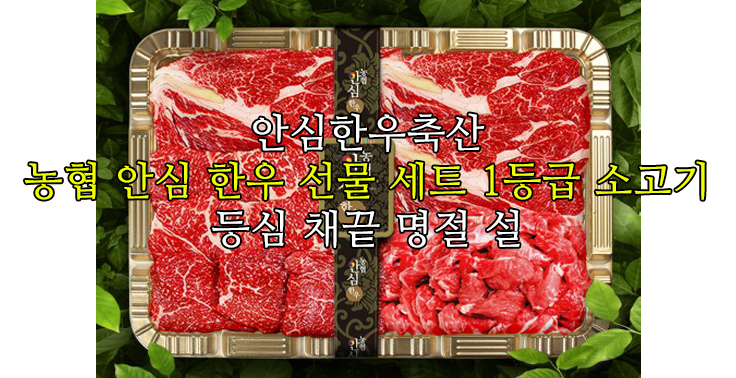 [안심한우축산] 농협 안심 한우 선물 세트 1등급 소고기 등심 채끝 명절 설